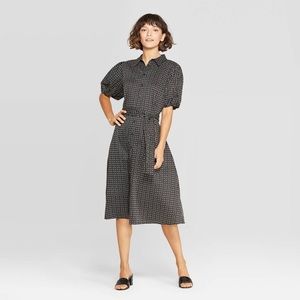 Who What Wear Collared Front Button Midi Dress